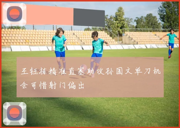 王钰栋精准直塞助攻孙国文单刀机会可惜射门偏出